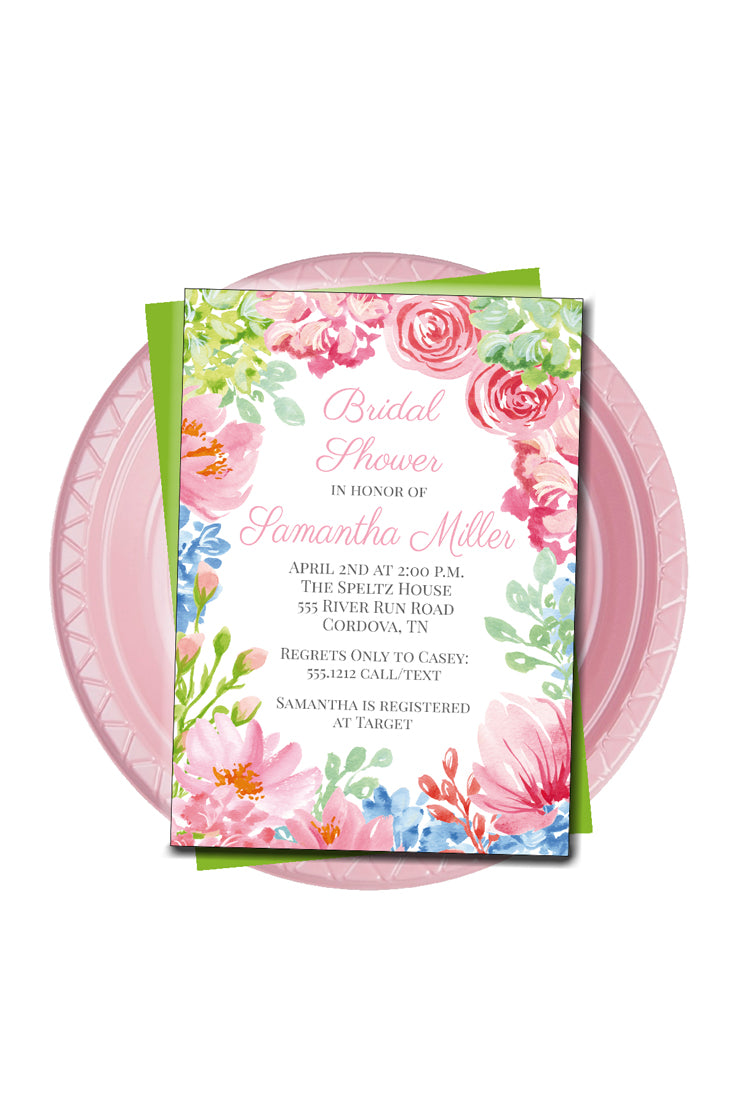 Spring Floral Bridal Shower Invitation