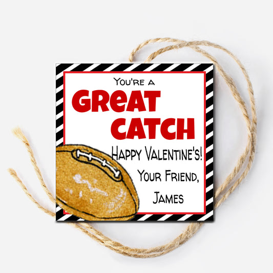 Football Valentine Tag