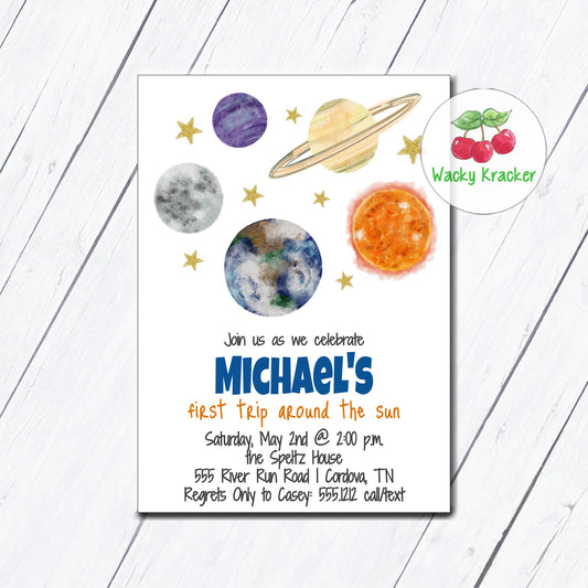 Galaxy Birthday Invitation