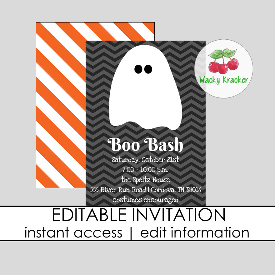 Ghost Boy Invitation