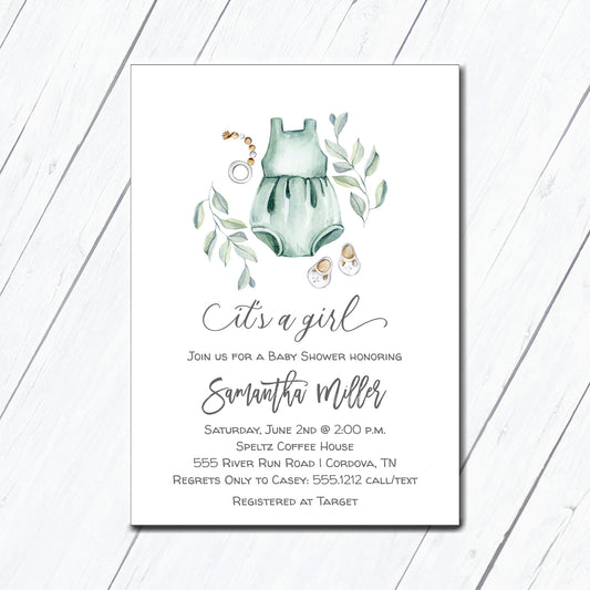 It's A Girl Baby Shower Invitation