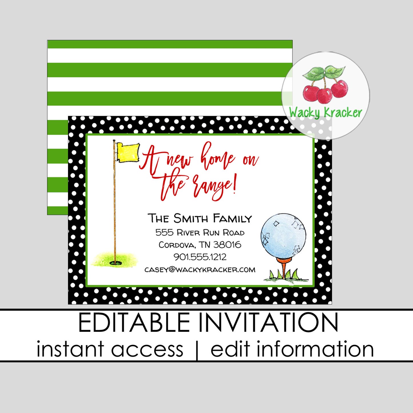 Golf Moving Invitation