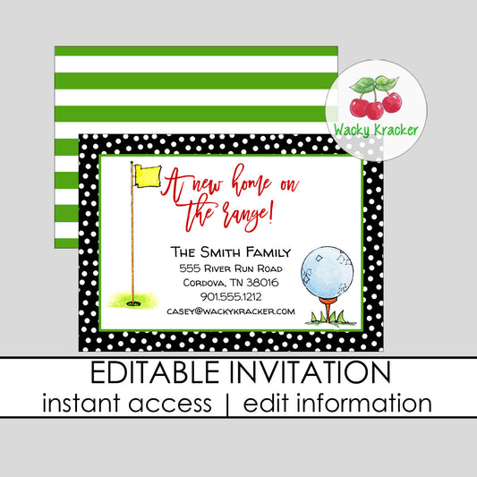 Golf Moving Invitation