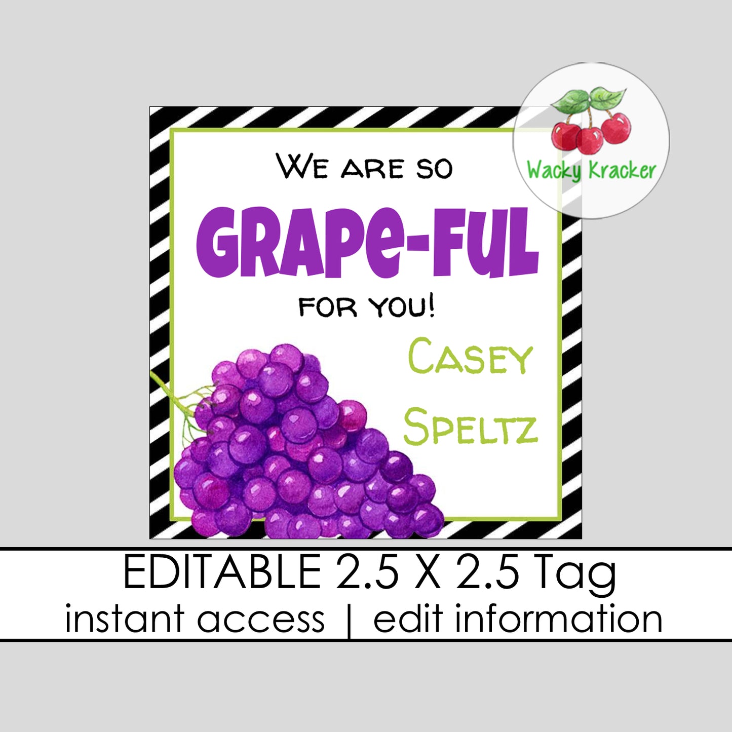 Grape Gift Tag
