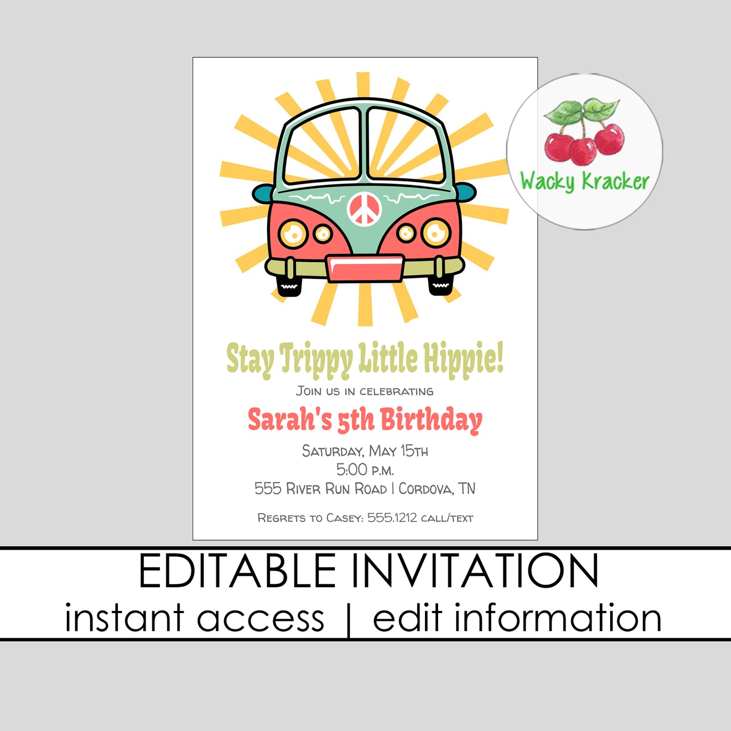 Groovy Birthday Invitation