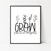 Grow Positive Thoughts Wall Art