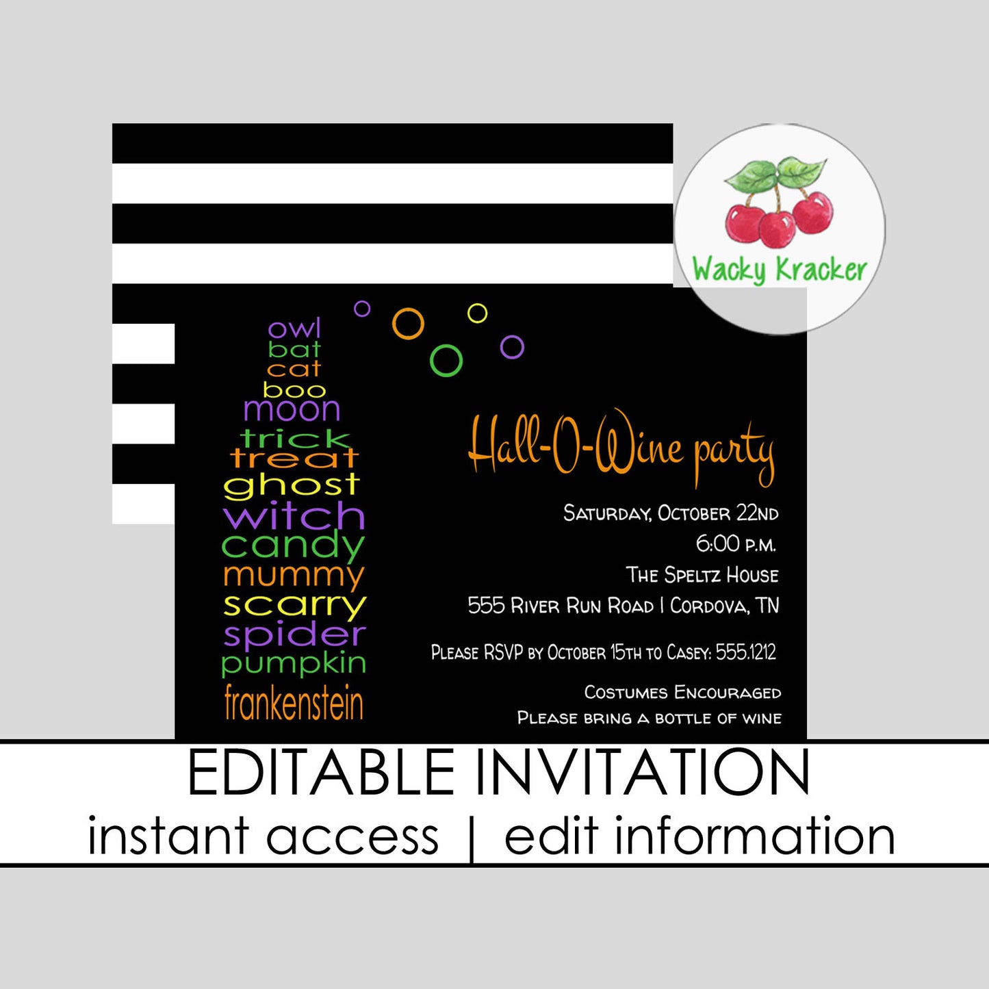 Hallowine Party Invitation