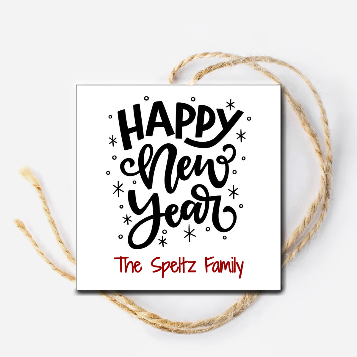 Happy New Year's Gift Tag