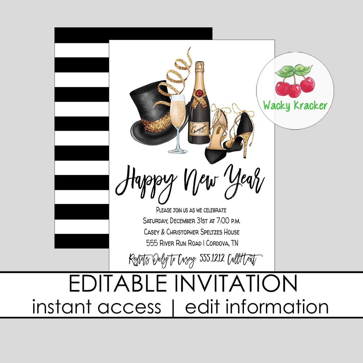 New Year's Cocktail Invitation