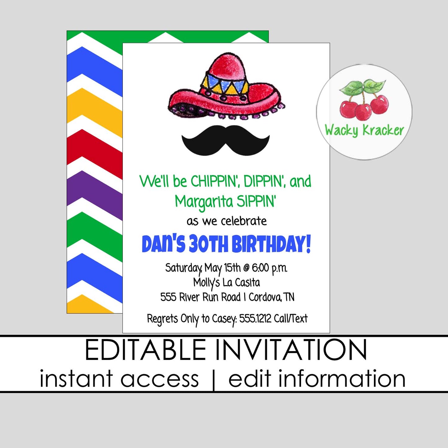 Mexican Surprise Birthday Invitation