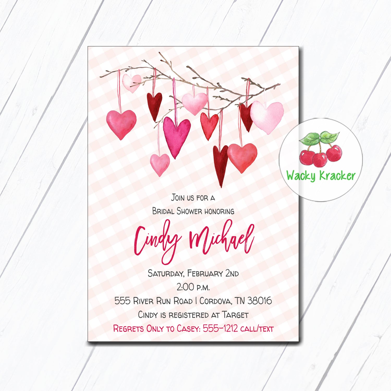 Valentines Bridal shower Invitation
