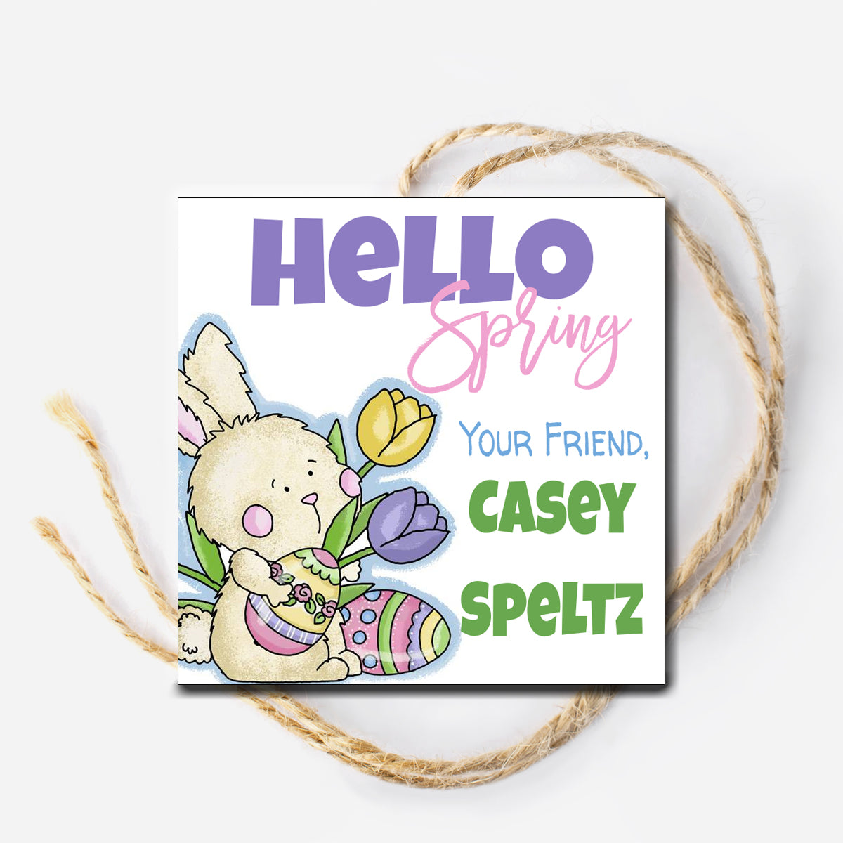 Hello Spring Gift Tag