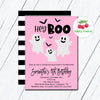 Pink Ghost Birthday Invitation