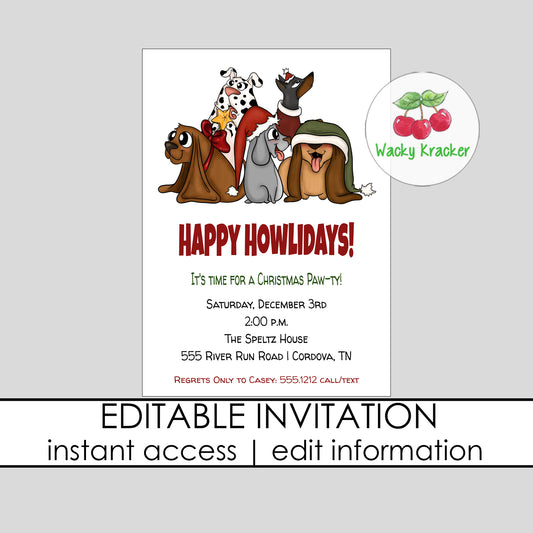 Happy Howlidays Invitation
