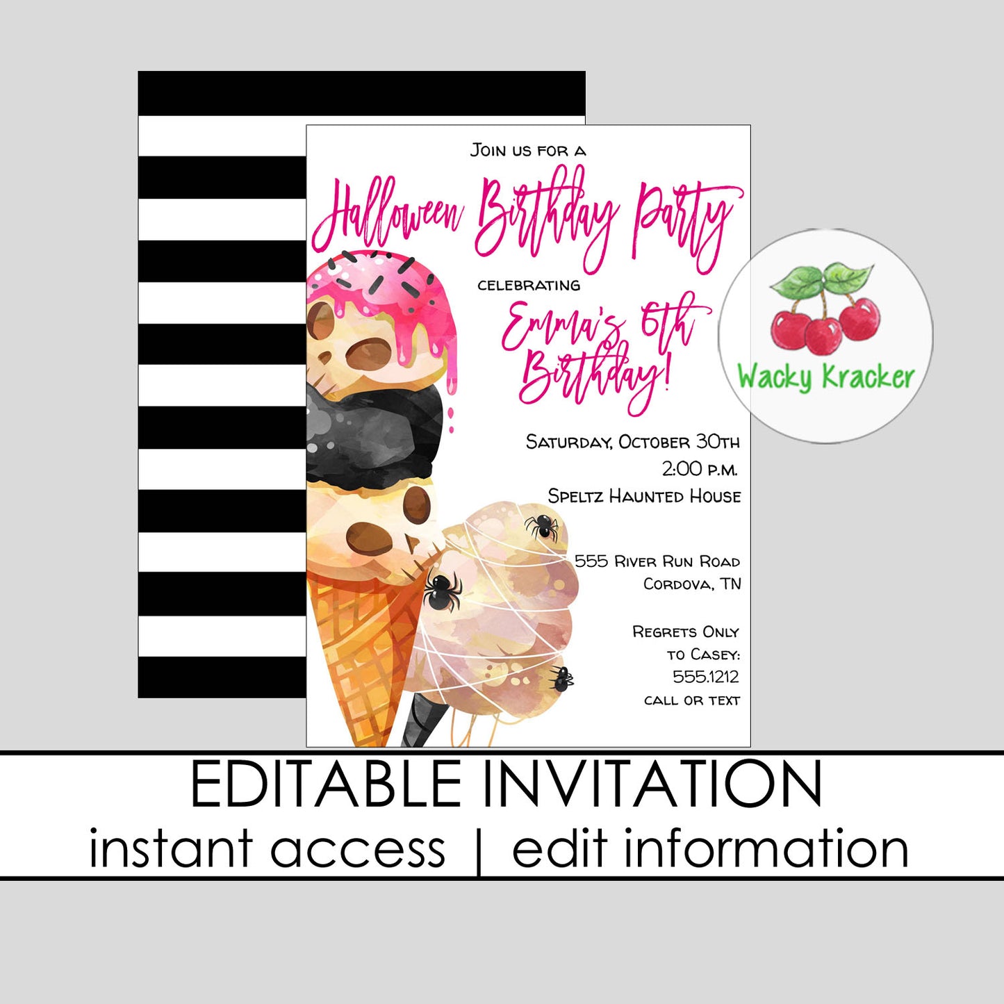 Ice Cream Invitation