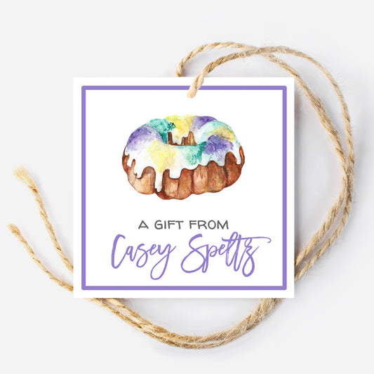 King Cake Gift Tag