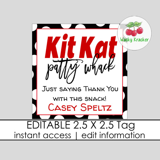 Kit Kat Gift Tag