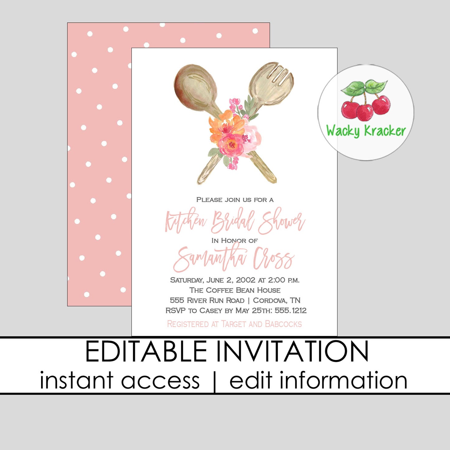 Kitchen Bridal Shower Invitation