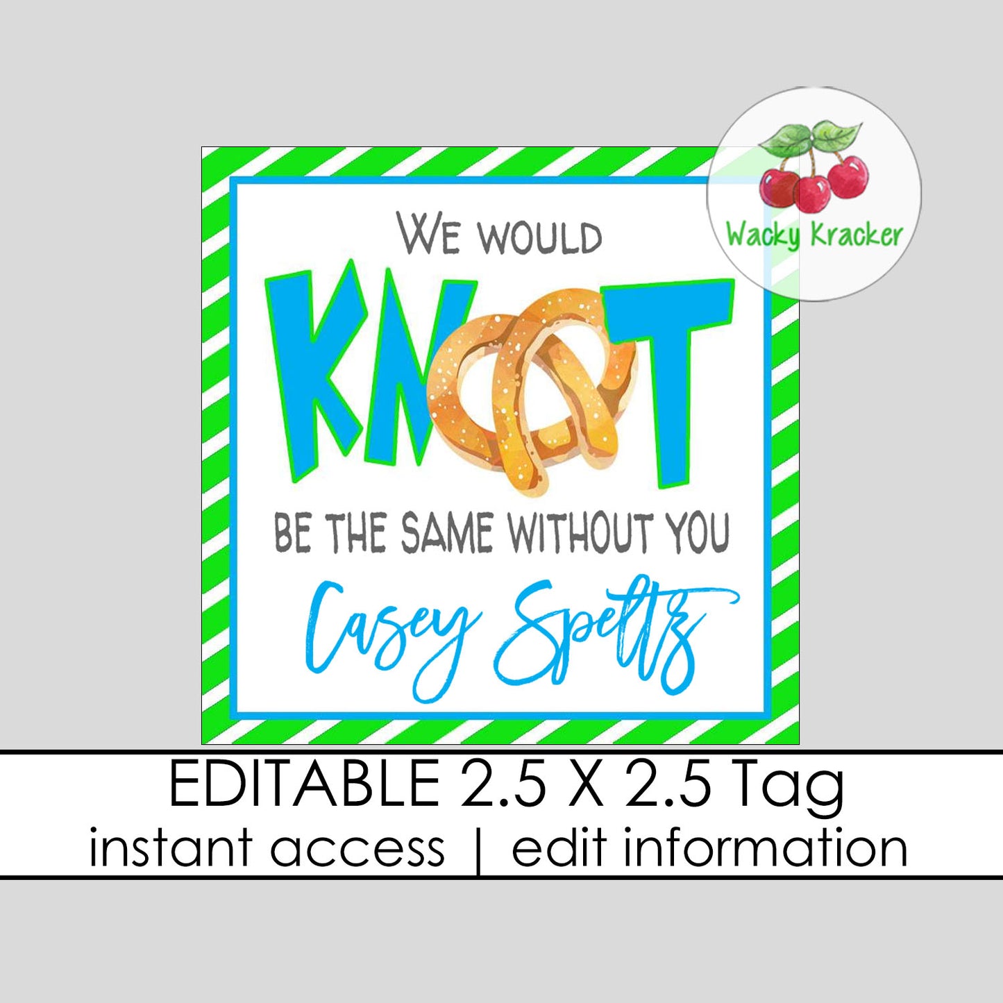 Pretzel Knot Gift Tag