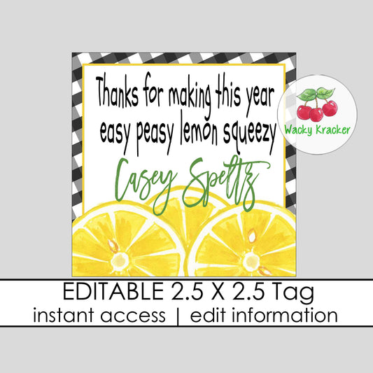 Lemon Gift Tag
