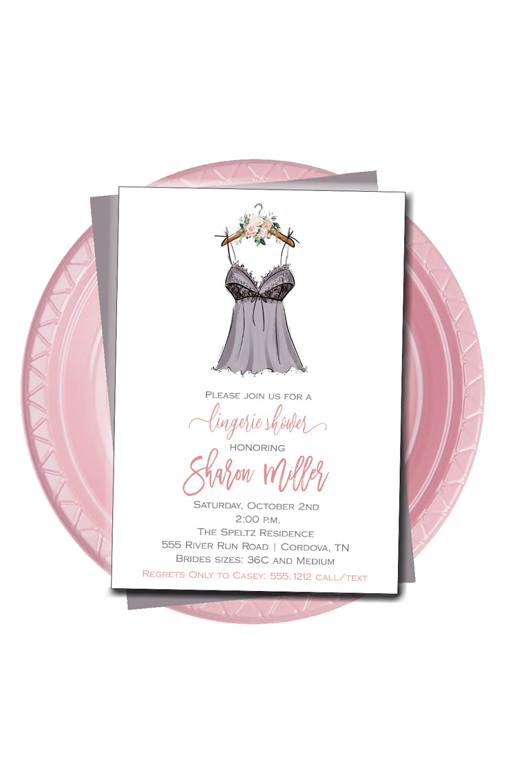 Lingerie Bridal Shower Invitation