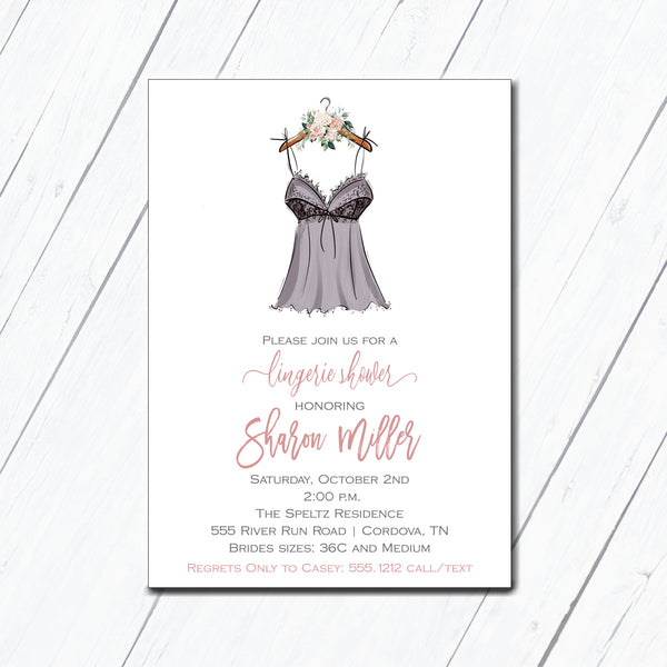 Lingerie Bridal Shower Invitation – wacky-kracker