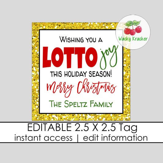 Christmas Lottery Gift Tag