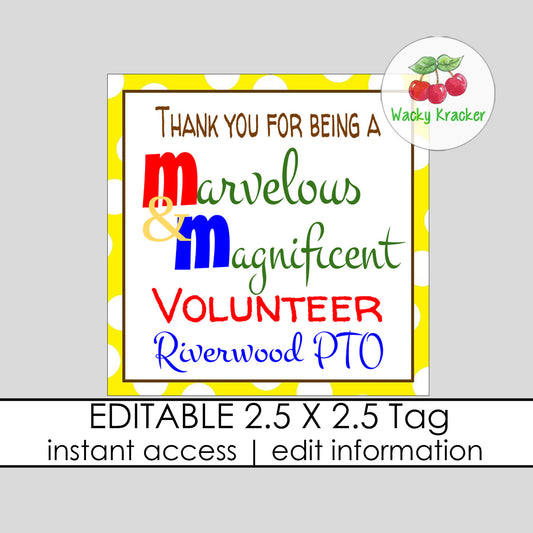 Magnificent and Marvelous Gift Tag