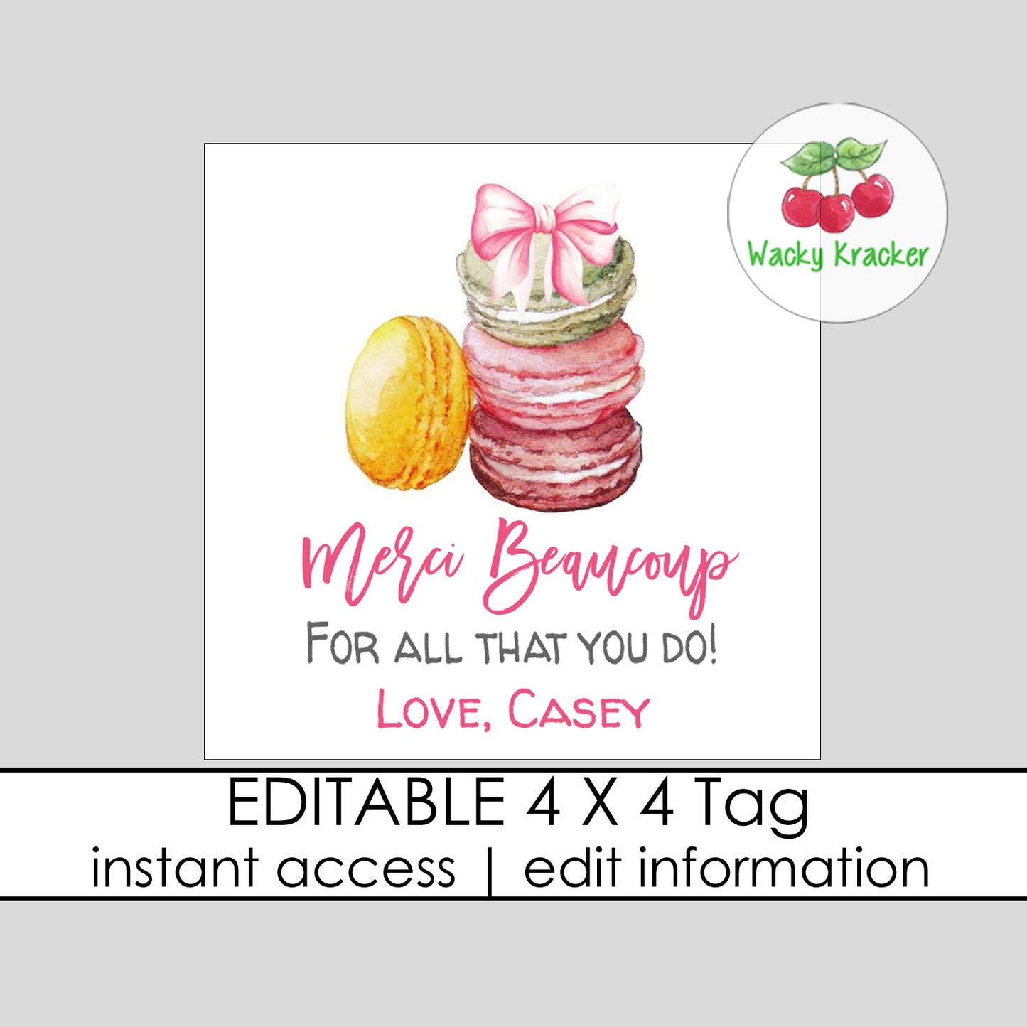 Macaroons Gift Tag