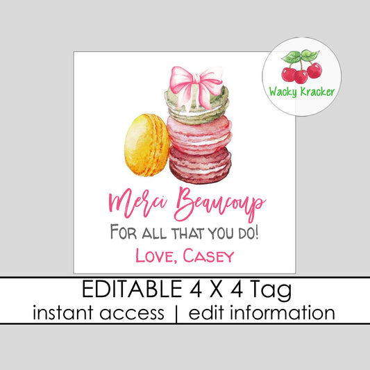 Macaroons Gift Tag