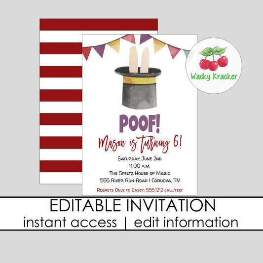 Magic Birthday Invitation