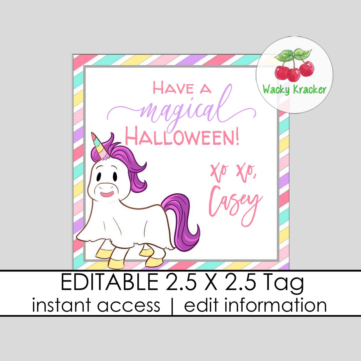 Magical Unicorn Gift Tag