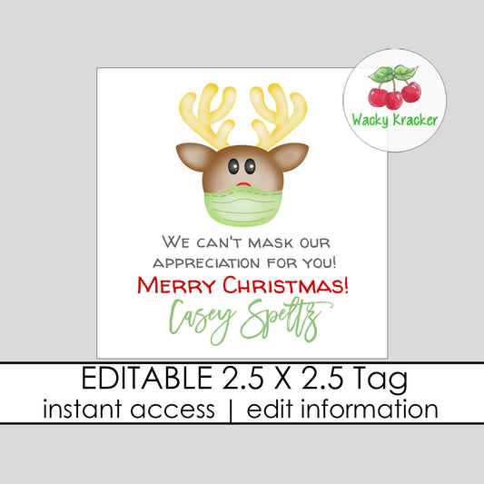 Christmas Mask Gift Tag