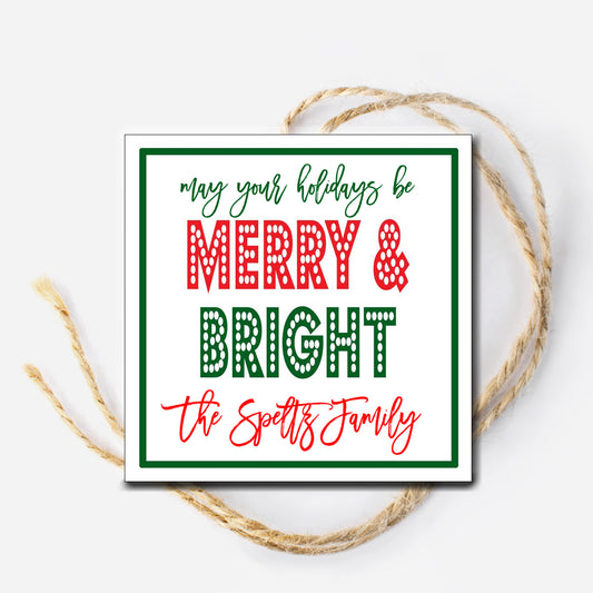 Merry and Bright Gift Tag