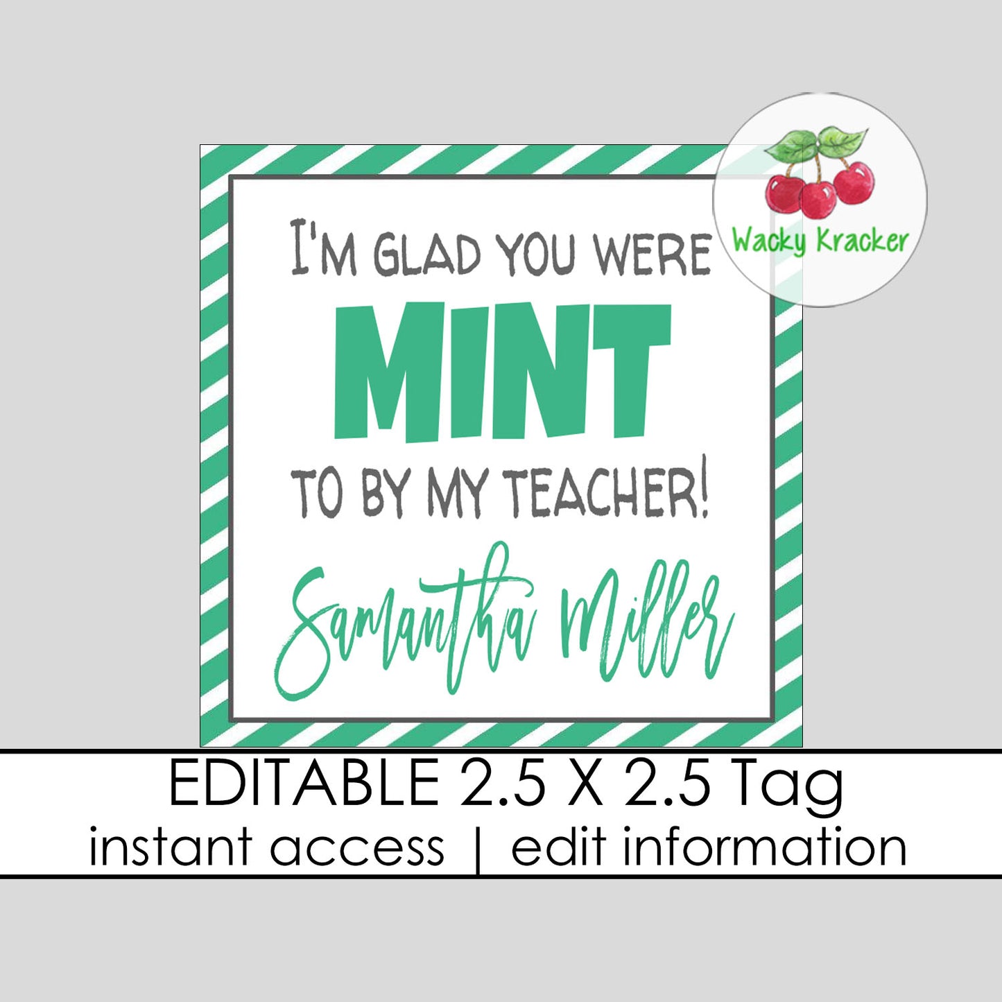 Mint Gift Tag