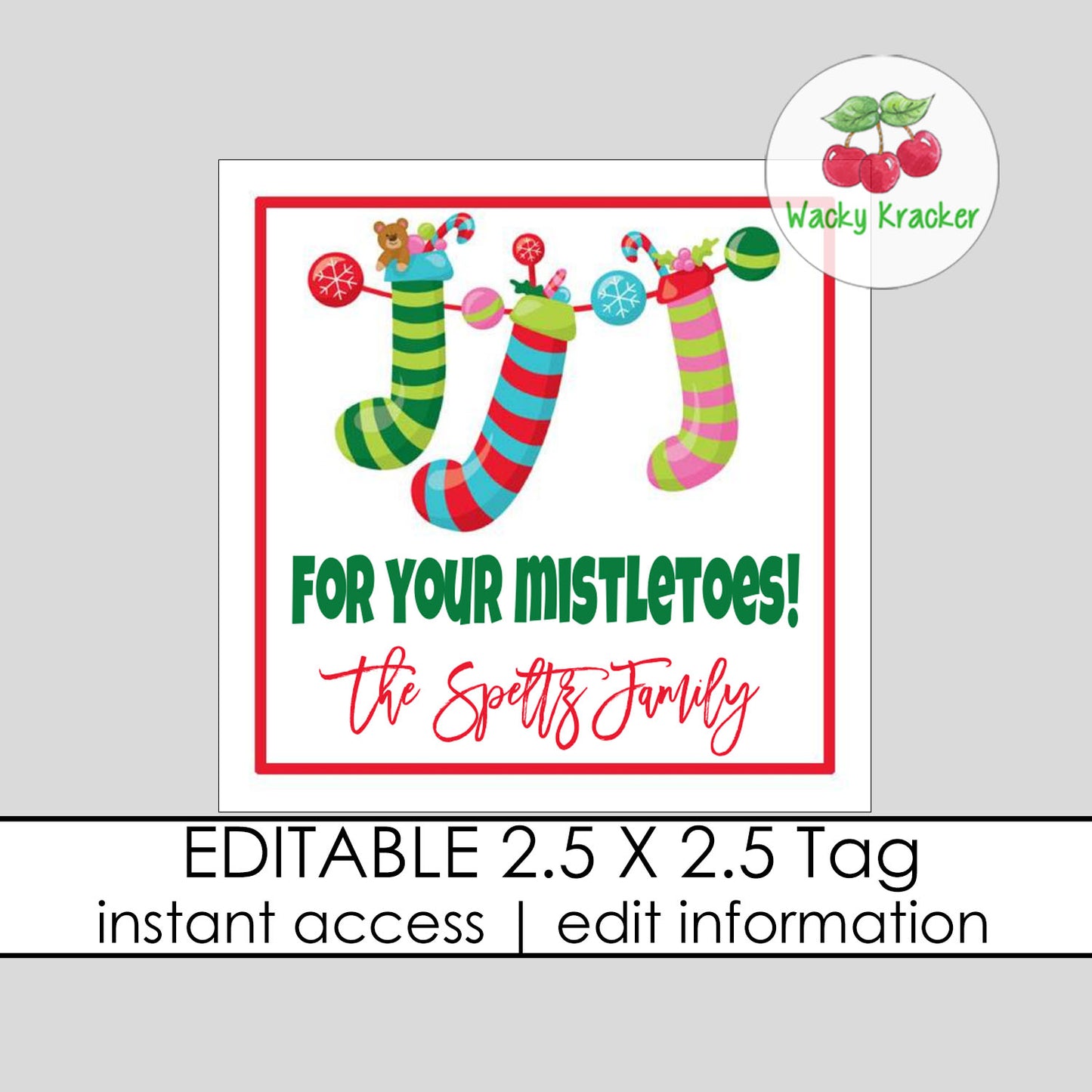 Mistletoes Gift Tag