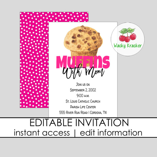 Muffins with Mom Invitaiton