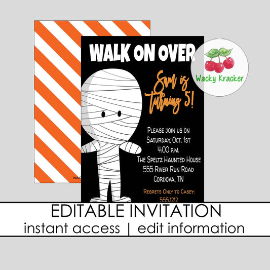 Mummy Invitation