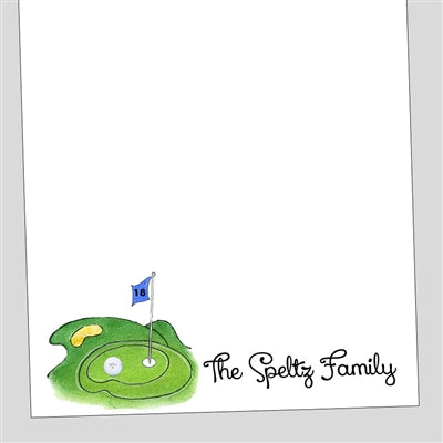 Golf Course Note Pad