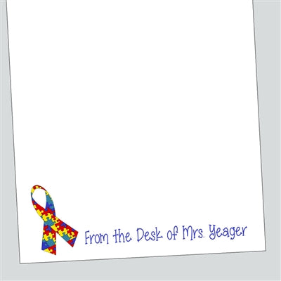 Autism Ribbon Notepad