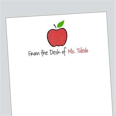 Apple Polka Dot Notepad
