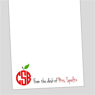 Monogram Apple Notepad