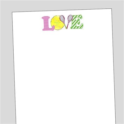 Love Tennis Notepad