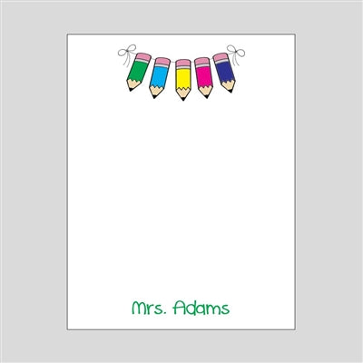 Pencil Banner Notepad