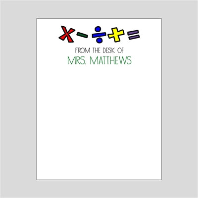 Math Teacher Notepad