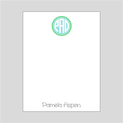 Circle Monogram Notepad
