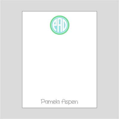 Circle Monogram Notepad