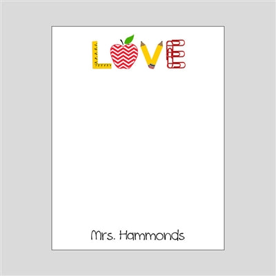 Love Teacher Notepad