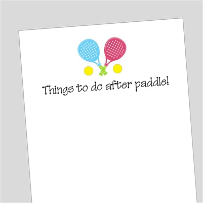 Paddle Tennis Notepad