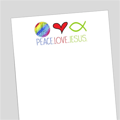 Peace Love Jesus Notepad